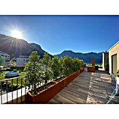 Palatino Exlusive Line Maceta (120 x 40 x 50 cm, Acero Corten, Rojo-pardo)