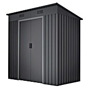 Hoggar Vrtna lopa Oulu Dark  (Zunanja širina vključno s strešnim previsom: 238 cm, Zunanja globina vključno s strešnim previsom: 130 cm, Jeklo, Siva) | 7437 - Gerätehäuser Metall | IAGD - Gartenhäuser | IAG - Außenbereichsausstattung | IA - Gartenhartware | I - Stadtgarten | BAUHAUS