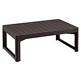 Allibert Garten-Loungetisch Lyon (Polypropylen, Braun, Höhenverstellbar, L x B x H: 116 x 71,5 x 40 cm)