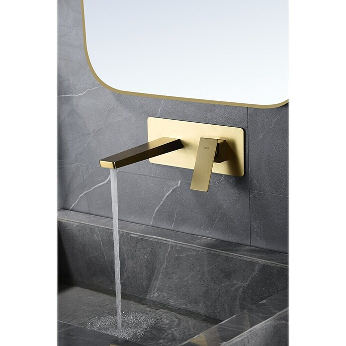 Imex Pisa Grifo de lavabo (Oro) | BAUHAUS