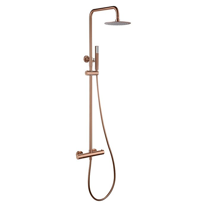 Imex Génova Sistema de ducha (Grifo termostático, Oro rosa) | BAUHAUS