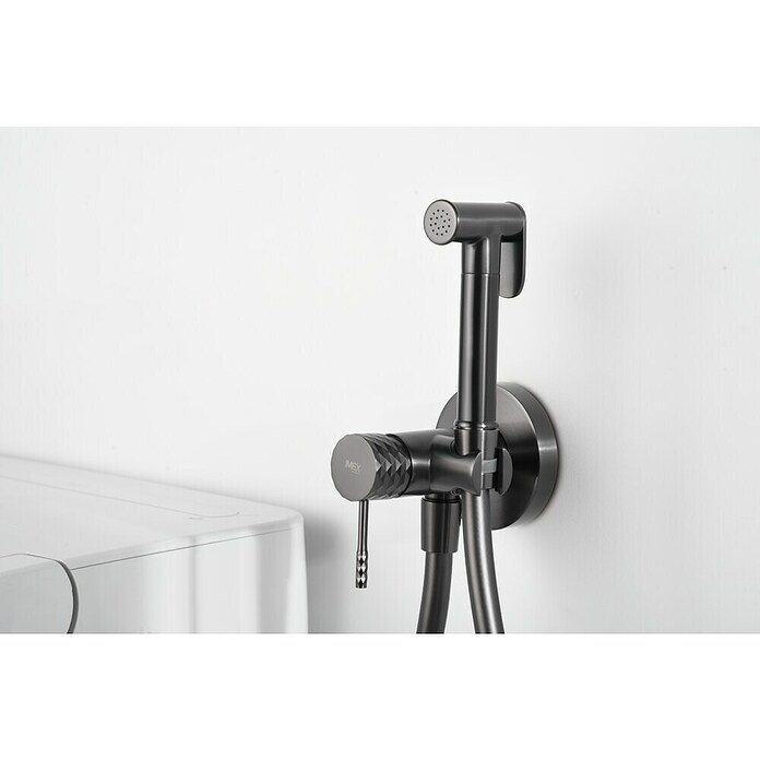 Imex Génova Ducha higiénica inodoro (Negro) | BAUHAUS