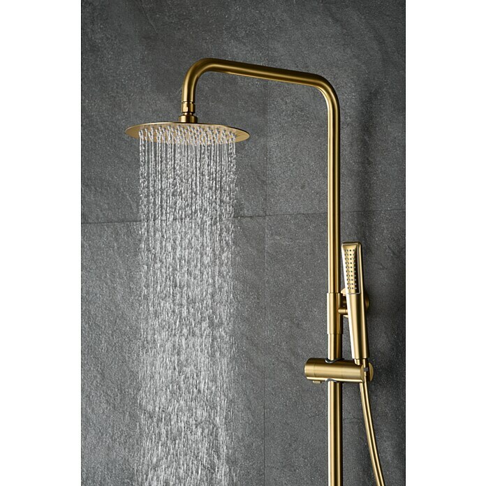 Imex Nápoles Sistema de ducha (Grifo termostático, Oro) | BAUHAUS