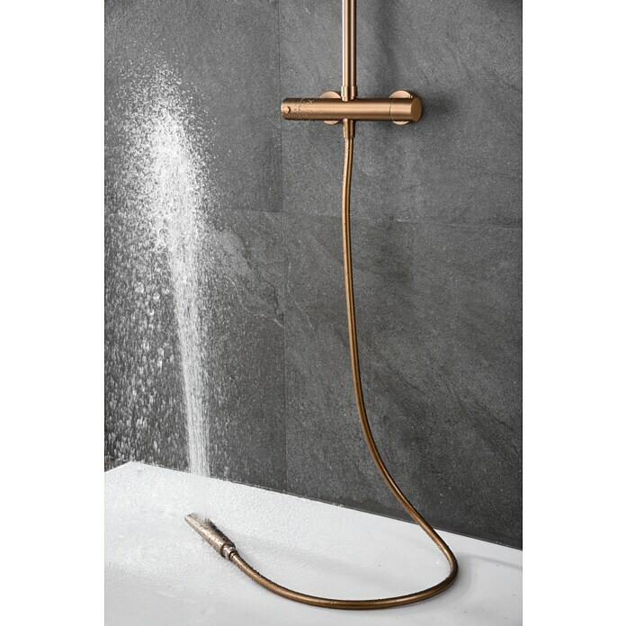 Imex Nápoles Sistema de ducha (Grifo termostático, Oro rosa) | BAUHAUS