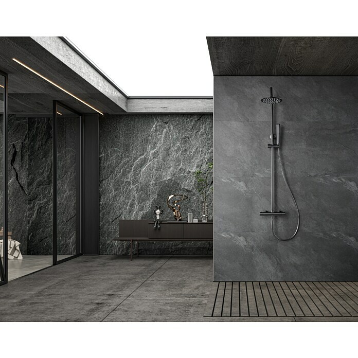 Imex Nápoles Sistema de ducha (Grifo termostático, Black gun) | BAUHAUS