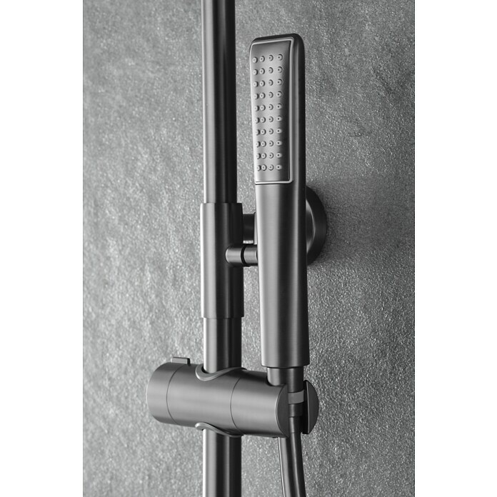 Imex Nápoles Sistema de ducha (Grifo termostático, Black gun) | BAUHAUS