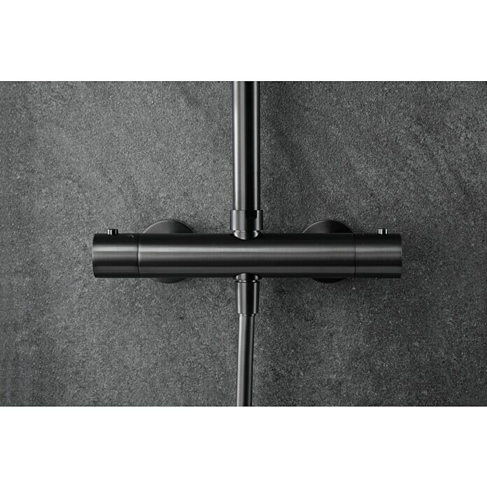 Imex Nápoles Sistema de ducha (Grifo termostático, Black gun) | BAUHAUS