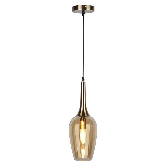 Lámpara colgante (L x An x Al: 15 x 15 x 150 cm, Ámbar, E27) | BAUHAUS