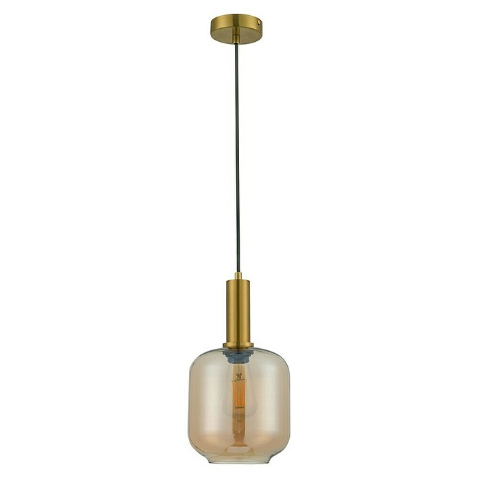 Lámpara colgante redonda (Ø x Al: 20 x 150 cm, Ámbar, E27) | BAUHAUS