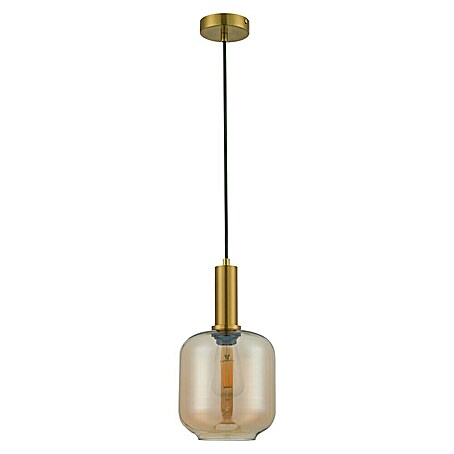 Lámpara colgante redonda (Ø x Al: 20 x 150 cm, Ámbar, E27)