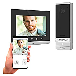 Extel Farb-Video-Türsprechanlage Connect 2 (2-Draht-Technik, Bildschirmgröße: 7″, 800 x 480 Pixel, Extel Connect App)