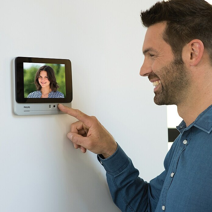 Philips Videoportero inalámbrico Lite (800 x 480 píxeles, Gris) | BAUHAUS