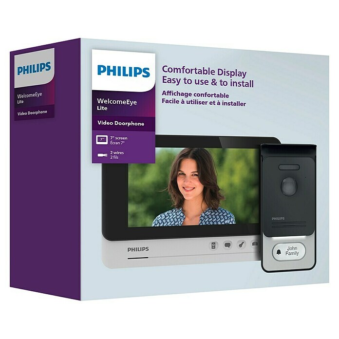 Philips Videoportero inalámbrico Lite (800 x 480 píxeles, Gris) | BAUHAUS