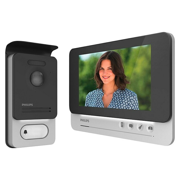 Philips Videoportero inalámbrico Lite (800 x 480 píxeles, Gris) | BAUHAUS