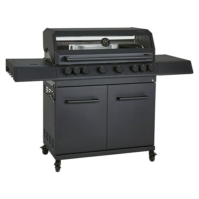 Kingstone KMS Gasgrill Cliff 6500 Beast Black Edition (Grillfläche (B x T): 90,5 x 45 cm, 21 kW, Anzahl Brenner: 6 Stk.) | BAUHAUS
