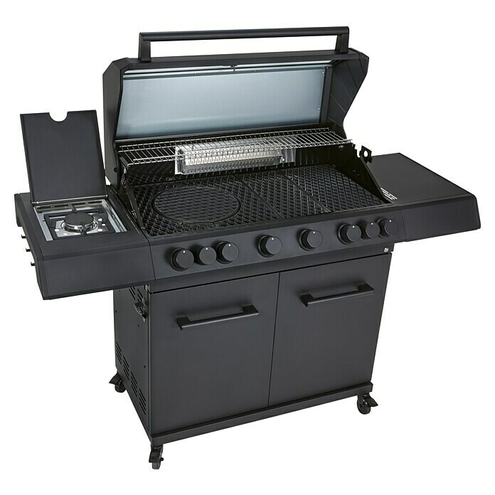 Kingstone KMS Gasgrill Cliff 6500 Beast Black Edition (Grillfläche (B x T): 90,5 x 45 cm, 21 kW, Anzahl Brenner: 6 Stk.) | BAUHAUS