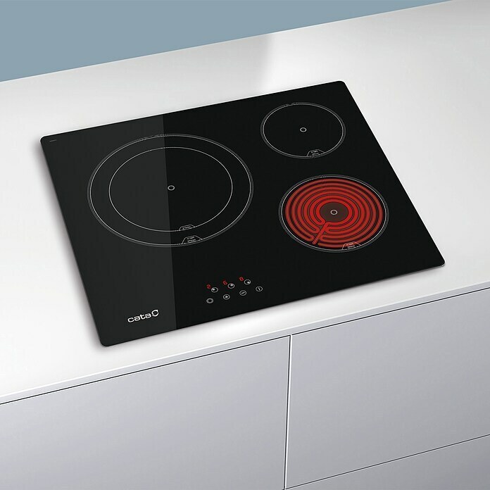 Cata Placa de cocción vitrocerámica TD 6003 BK (L x An: 52 x 59 cm, Número de fogones estándar: 3 ud.) | BAUHAUS