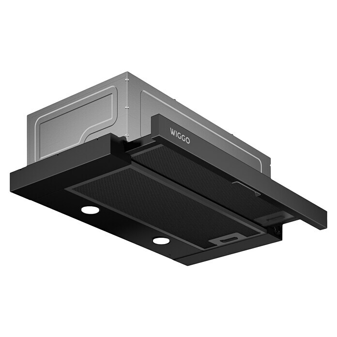 Wiggo Vlakschermafzuigkap WE-D620B-B (Breedte: 59,5 cm, Zwart, Max. afzuigcapaciteit luchtafvoer: 296 m³/u) | BAUHAUS