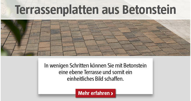 Terrassenplatten aus Betonstein