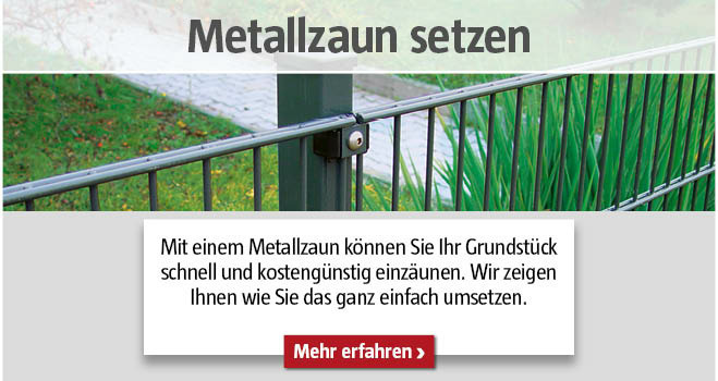Metallzaun setzen