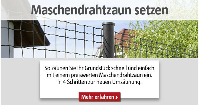 Maschendrahtzaun setzen