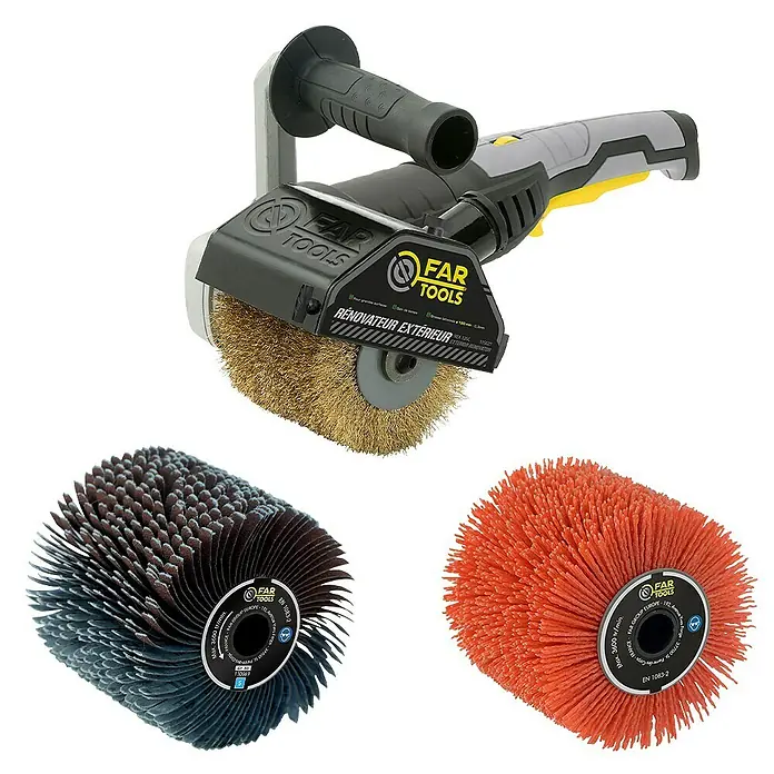 LINE10 Tools 7-teiliges Industrielles Drahtbürsten-Set Für Winkelschleifer, 5/8-11 Zoll Dorn