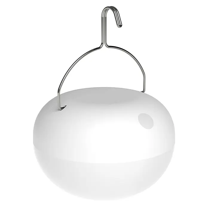 New Garden LED-Poolbeleuchtung Coco Floating Blulb - Durchmesser: 11 cm, Weiß, LED - Weißer, kugelartiger hängender Lautsprecher mit einem verchromten Metallhaken für einfache Aufhängung, ideal für den Innen- und Außenbereich.