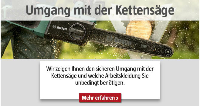 Umgang Kettensäge
