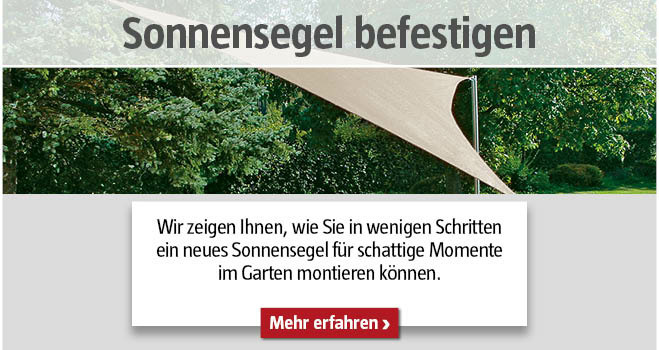 Sonnensegel Aufbau