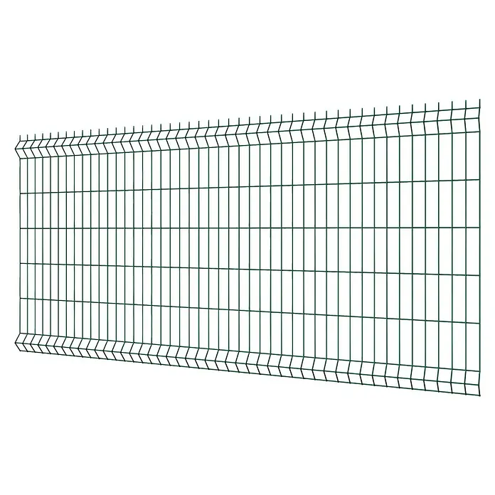 Panel de malla Eco Plus - L x Al: 2 x 0,6 m, Verde - Valla de doble alambre verde para un recinto de propiedad robusto y seguro. El diseño proporciona protección y es de larga duración.