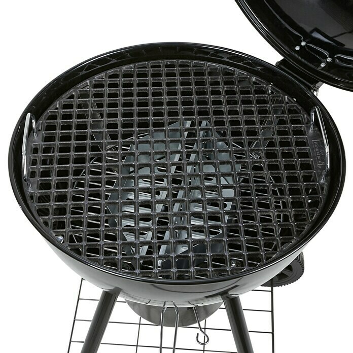 Kingstone Barbacoa redonda con tapa Sunset (Diámetro de la superficie de la parrilla: 55 cm, Negro) | BAUHAUS