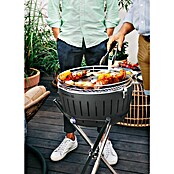 LotusGrill Raucharmer Holzkohlegrill XL (Anthrazit, Hauptgrillfläche: Ø 43 cm)