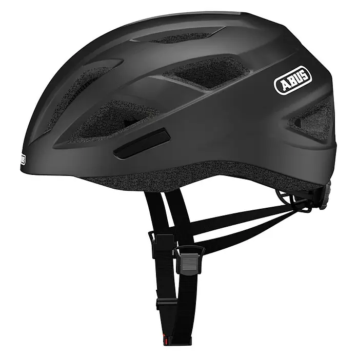 Abus Casco para bicicleta City - Tamaño: L 57 - 61 cm, Negro - Casco de bicicleta negro ABUS con ventilación y correas ajustables para una protección óptima al andar en bicicleta.