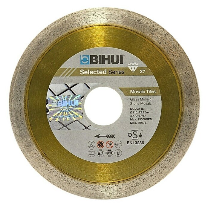 Bihui Diamantna rezalna plošča B-mosaic  (Premer: 115 mm, Izvrtina: 22,23 mm) | 2551 - Zubehör Multifunktion/Modellbau | BCDA - Zubeh Bohrm/Bohrhämmer/Akkumasch | BCD - Maschinenzubehör | BC - Maschinenzubehör | B - Werkz/Masch/Maschzubeh/Auto | BAUHAUS