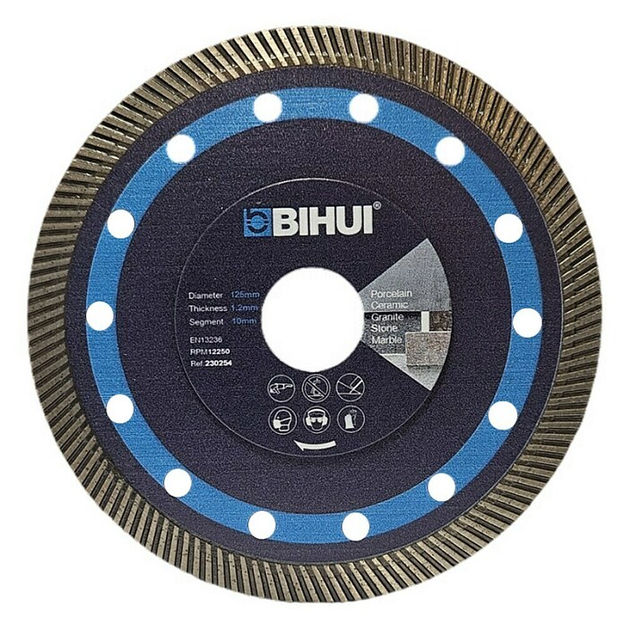 Bihui Dijamantna rezna ploča  (Promjer: 125 mm, Provrt: 22,23 mm, Keramika) | BAUHAUS