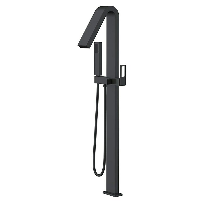 Imex Suecia Grifo de pie de bañera (Altura: 116,5 cm, Negro, Mate) | BAUHAUS