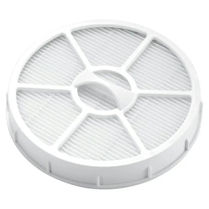 Kärcher HEPA-Hygienefilter - Passend für: Kärcher Staubsauger VC 3 - Weiße, runde Staubsaugerfilterpatrone mit Rippen und zentralem Griff.