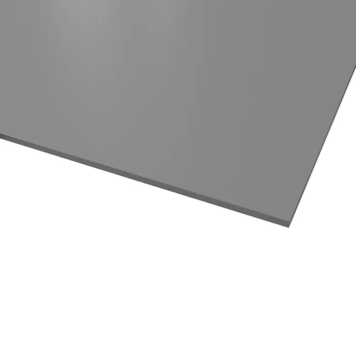 Hartschaumplatte Protex - Grau, 50 cm x 50 cm x 3 mm, PVC - Graue rechteckige Form auf schwarzem Hintergrund, schlicht und modern, ideal für vielfältige Designprojekte.