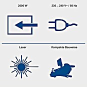 Scheppach Kappzugsäge HM216 (2.000 W, Durchmesser Sägeblatt: 216 mm, Leerlaufdrehzahl: 0 U/min - 4.700 U/min)