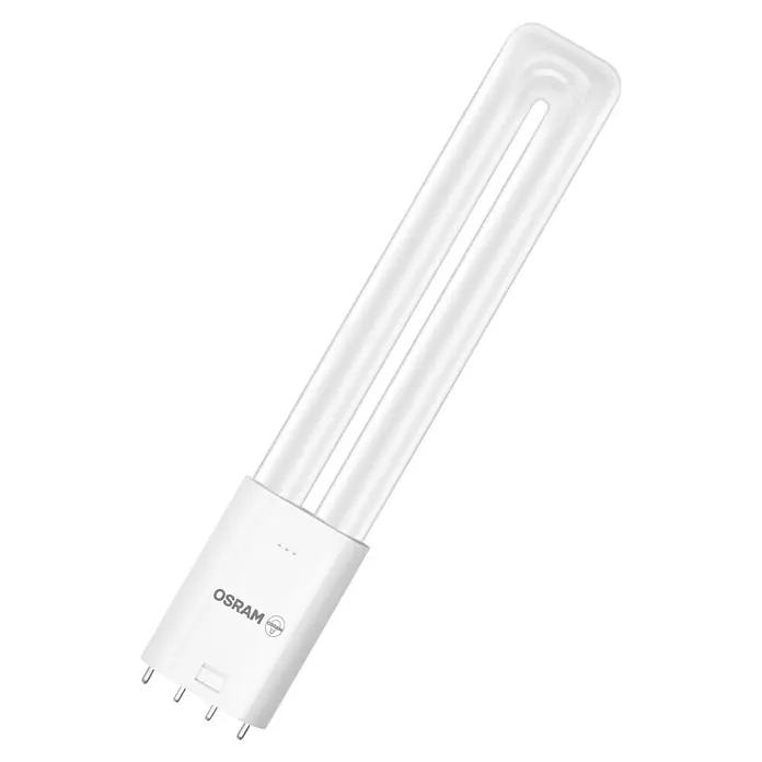 Osram LED-Röhre Dulux L - 8 W, 4,4 cm, Kaltweiß, 1.000 lm - Abbildung einer Osram CFL Square Lampe, ein Leuchtmittel mit vier Stiften für energieeffiziente Beleuchtung.