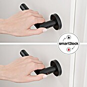 Diamond Doors Zimmertürgarnitur L-Form Premium Smart2Lock rechts (Schwarz, Türstärke: 38 mm - 45 mm, Edelstahl, L-Form, Rechts) | BAUHAUS