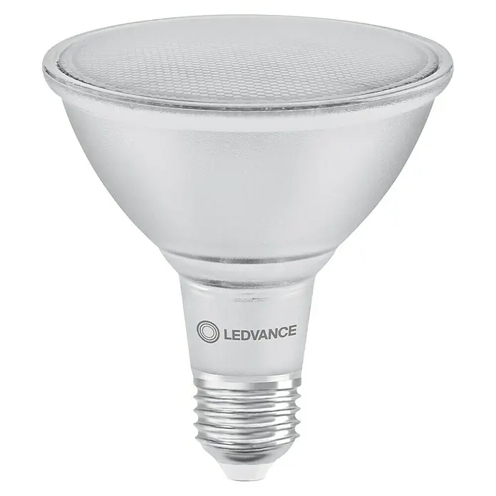 Ledvance LED-Lampe PAR38 P - E27, Dimmbar, Warmweiß, 1.035 lm, 15,5 W - LEDVANCE LED-Lampe mit E27-Sockel. Die Lampe ist energiesparend und hat eine lange Lebensdauer, ideal für den Einsatz im Innenbereich.