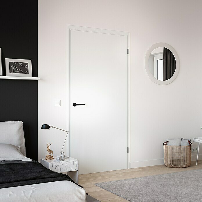 Diamond Doors Zimmertürgarnitur L-Form Premium Smart2Lock rechts (Schwarz, Türstärke: 38 mm - 45 mm, Edelstahl, L-Form, Rechts) | BAUHAUS