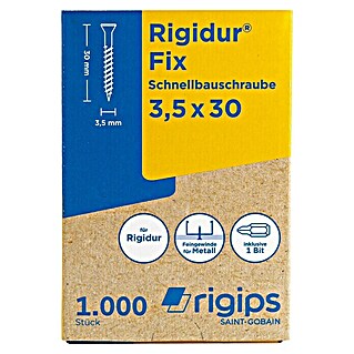 Rigips Rigidur Schnellbauschrauben (Durchmesser: 3,5 mm, Länge: 30 mm, 1.000 Stk.)