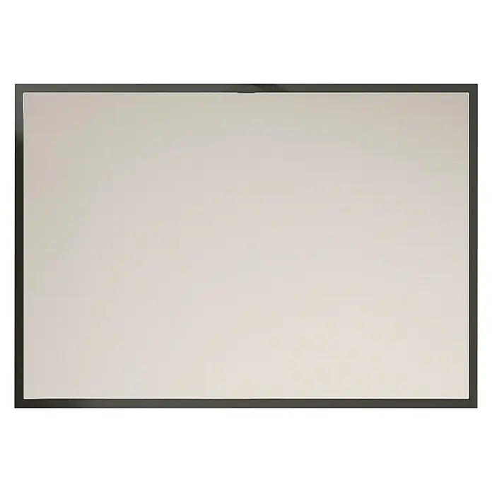 Espejo con marco Deco - 60 cm x 70 mm, Negro - Elegante pizarra blanca rectangular con un marco oscuro y delgado. Ideal para notas, presentaciones o ideas creativas en cualquier espacio.