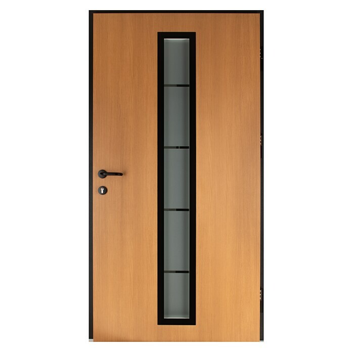 Splendoor Haustür Thermodoor PLUS SP70 (110 cm x 210 mm, DIN Anschlag: Rechts, Bergkiefer/Tiefschwarz) | BAUHAUS