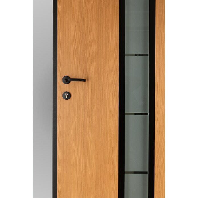 Splendoor Haustür Thermodoor PLUS SP70 (110 cm x 210 mm, DIN Anschlag: Rechts, Bergkiefer/Tiefschwarz) | BAUHAUS