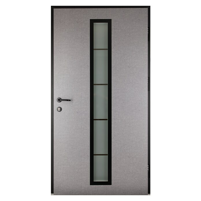 Splendoor Haustür Thermodoor PLUS SP70 (100 cm x 210 mm, DIN Anschlag: Rechts, Naturbeton/Tiefschwarz) | BAUHAUS