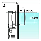 Ottofond Ab- & Überlaufgarnitur (Drehexcenterbetätigung, Wasserstandhöhe: + 5 cm erhöhbar, Verchromt)