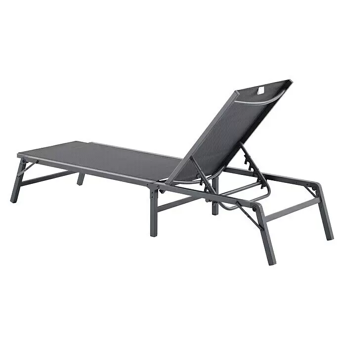 Sunfun Maja GartenliegeB x T: 63 x 186 cm, Anthrazit, Stahl, Klappbar